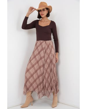 Asymmetrische Patroon Maxi Rok
