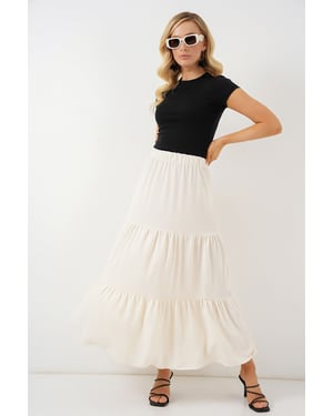 Gestructureerde Maxi Rok