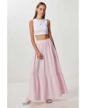 Hoge Taille A-Lijn Maxi Rok