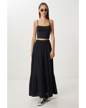 Hoge Taille A-Lijn Maxi Rok