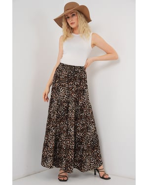 Maxi Patroon Casual Fit Rok