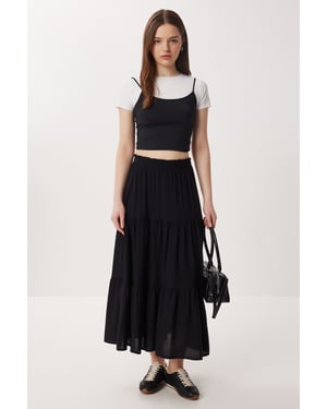Hoge Taille A-Lijn Maxi Rok