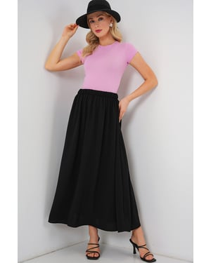 Maxi Skirt with Elastic Waist