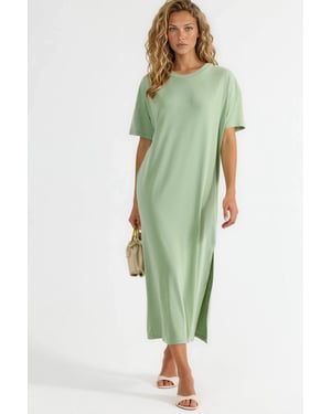 Lose Fit Midi Jurk met Split
