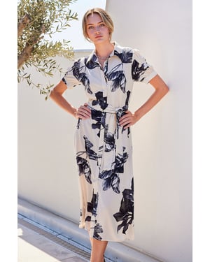 Patroon Midi Shirtjurk