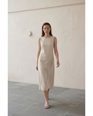 Midi-jurk met Rugdetail