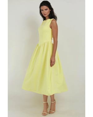 A-Form Midi-jurk met ronde hals