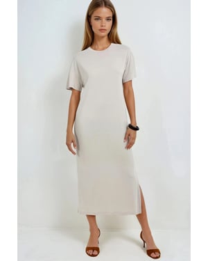 Losse Fit Midi-jurk met Splits