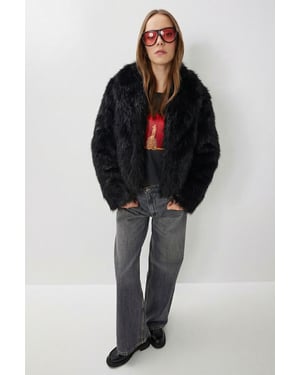 Faux Bont Sjaalkraag Jas