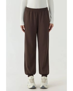 Elastiska midja modal touch jogger-byxor
