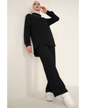 Oversized Skjorta & Byxor Tvådelat Set
