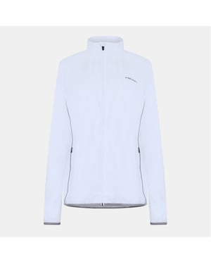 Women's Head Club Solid Patterned Full Zipper Track Jacket with Logo in .White