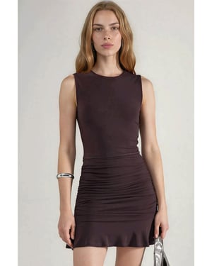 Rimpelige Mini Bodycon Jurk