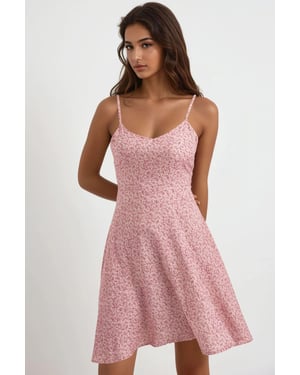 Bloemenpatroon Mini Jurk