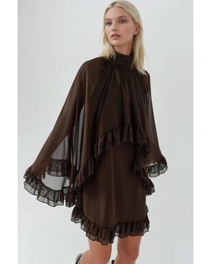 Elegante Coltrui Mini-jurk met Rimpeldetail