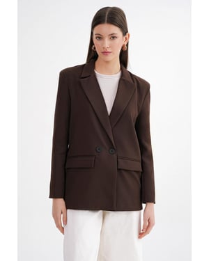 Langere Mouwen Geknoopte Blazer