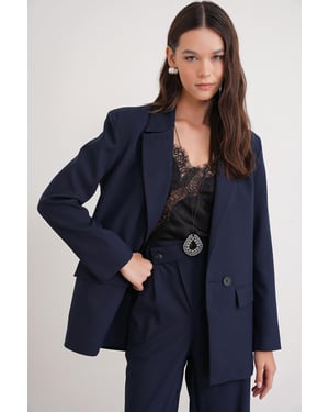 Långärmad Knappad Blazer