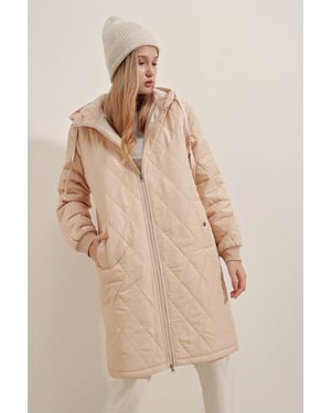 Huvtröja Oversized Lång Puffer Dunjacka