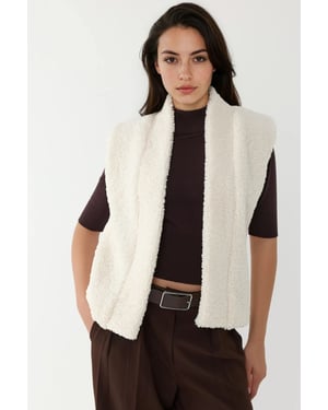 Pluche Mouwloos Vest