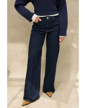 Wide Leg Raw Denim Jeans