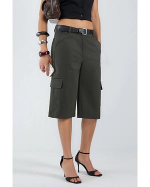 Lage Taille Cargo Shorts (Zonder Riempje)