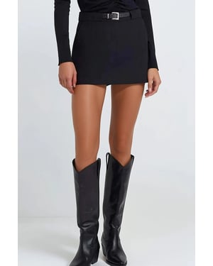 Hög midja mini shorts