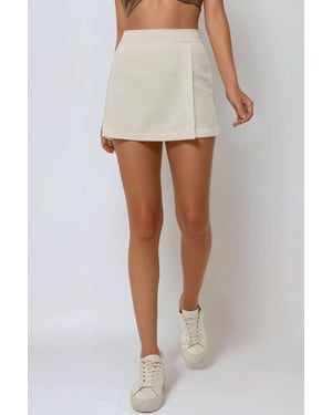 Texturerade Linne Dryckskorts