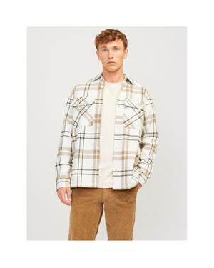 Men's Jack and Jones Raymond Shirt in Cloud Dancer