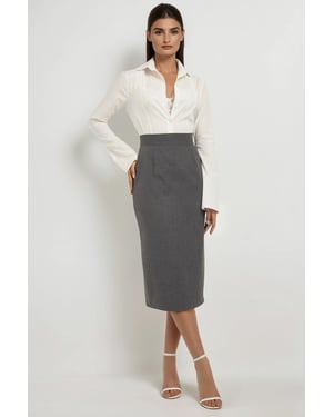 Hoge Taille Midi Rok