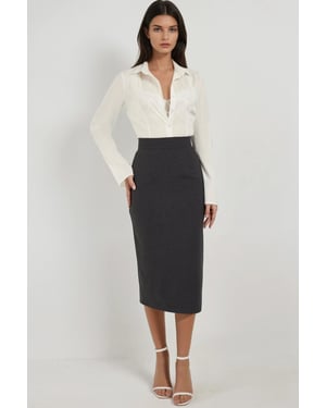 Hoge Taille Midi Rok