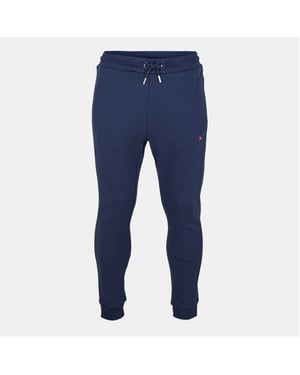 Men's Modern Amusement Palisad Solid Patterned Slim Joggers in Navy