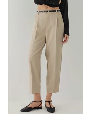 Hoge Taille Geplooide Broek