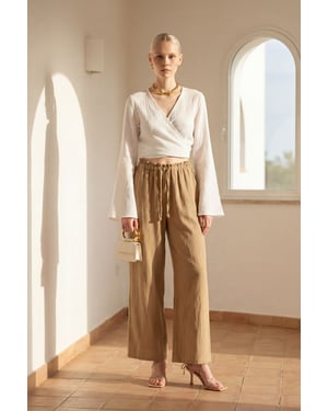 Elastische Taille Rechte Broek