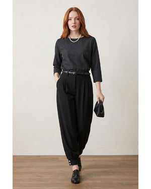 Gepelde Buttoned Leg Op maat gemaakte Broek