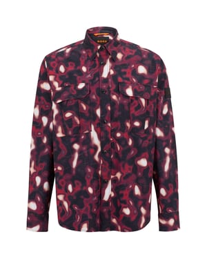 Men's Boss Lisel Regular Fit Long Sleeve Shirt in Medium Pink