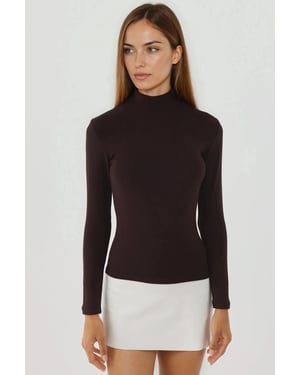 Ultra Zachte Aanraak Slim Fit Coltrui Gebreide Top