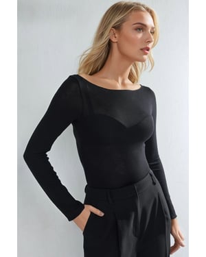 Boot Hals Kasjmiermix Ultra Lichtgewicht Blouse