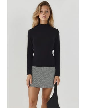 Ultra Zachte Aanraak Slim Fit Coltrui Gebreide Top