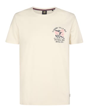 Petrol Industries - Heren T-shirt met print Onix - Wit