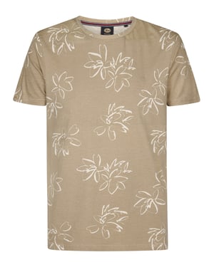 Petrol Industries - Heren T-shirt met all-over print Grafito - Oranje