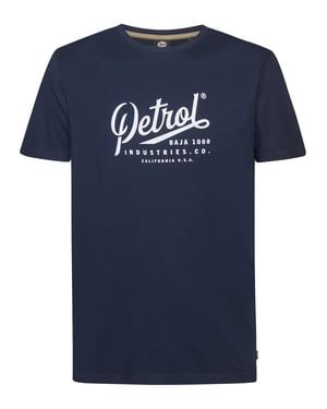 Petrol Industries - Heren Jersey T-shirt met print Huracán - Blauw