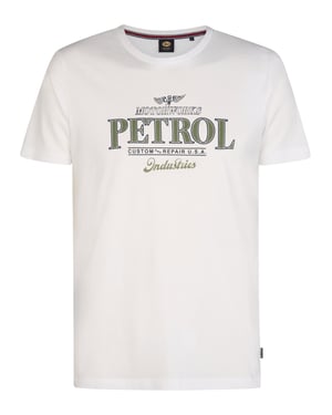 Petrol Industries - Heren Jersey T-shirt met print Astro - Wit