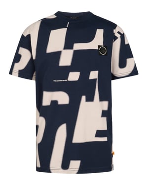 Petrol Industries - Jongens T-shirt met all-over print Montaña - Blauw