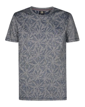 Petrol Industries - Heren T-shirt met all-over print Cromo - Blauw