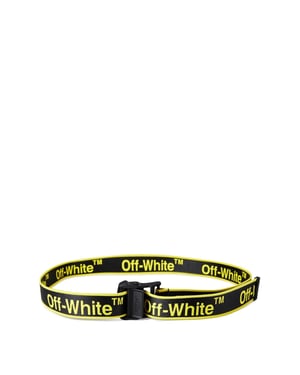 Accessories Off White Graphic Industrial Belt in Blk/Yllw