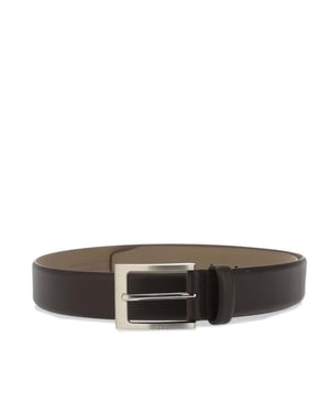 Accessories Boss 38mm Leather Pin Buckle Belt in Dark Brown