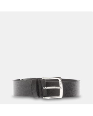 Accessories Boss Leather Pin Buckle Belt in Black