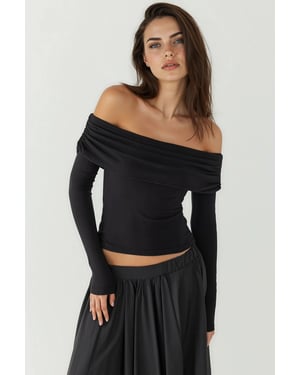 Off Shoulder Draped Blouse