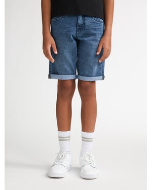 Petrol Industries - Jongens Jackson denim jogger short Gonzaga - Blauw