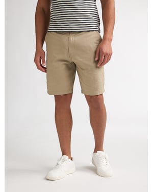 Petrol Industries - Heren Linen blend chino short Dune - Oranje